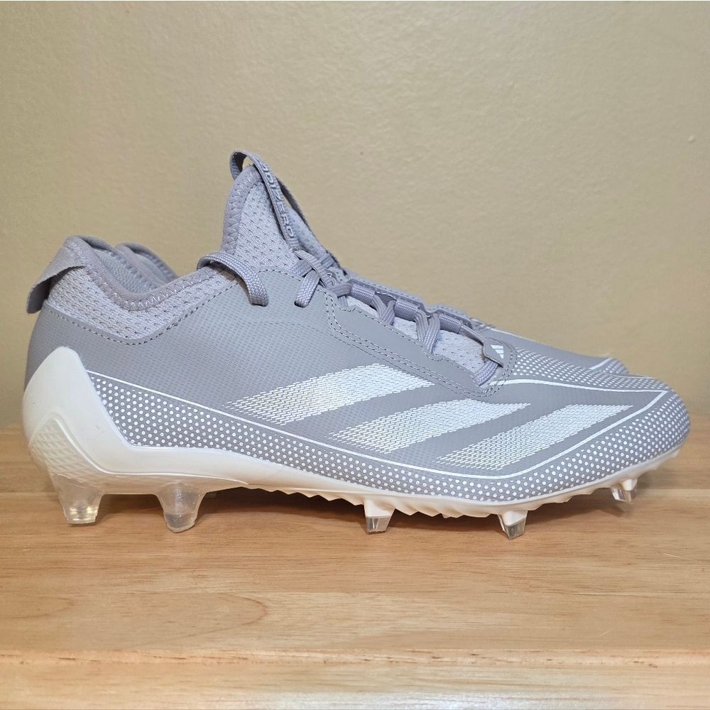 adidas Adizero Electric.1 Football Cleats Grey White IF2427 Men's Size 9.5